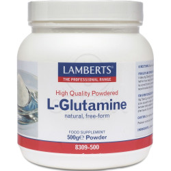 Lamberts - L-Glutamine powder Συμπλήρωμα διατροφής για την καλή λειτουργία του εντέρου - 500gr