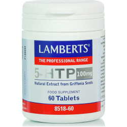 Lamberts - 5-HTP 100mg Αντιμετώπιση άγχους, βελτίωση ύπνου - 60tabs 