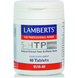 Lamberts - Griffonia Seed Extract (5-HTP 100mg) Αντιμετώπιση άγχους, βελτίωση ύπνου - 60tabs 