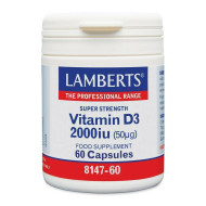 Lamberts - Vitamin D3 2000iu Βιταμίνη D3 (Χοληκαλσιφερόλη) - 60caps