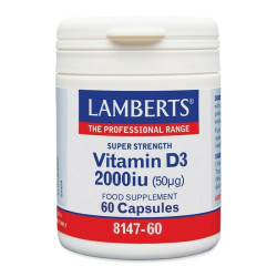 Lamberts - Vitamin D3 2000iu Συμπλήρωμα Διατροφής Βιταμίνης D - 60caps