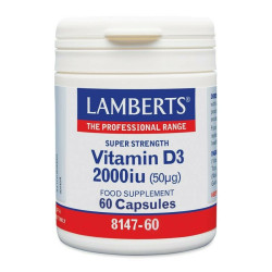 Lamberts - Vitamin D3 2000iu Βιταμίνη D3 (Χοληκαλσιφερόλη) - 60caps