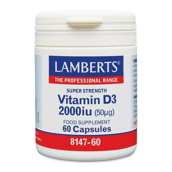 Lamberts - Vitamin D3 2000iu Συμπλήρωμα Διατροφής Βιταμίνης D - 60caps