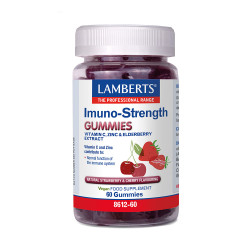 Lamberts - Gummies Immuno Strength Ζελεδάκια με Ψευδάργυρο, Βιταμίνη C για την Ενίσχυση του Ανοσοποιητικού - 60ζελεδάκια