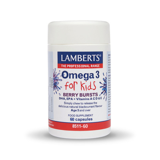Lamberts - Omega 3 For Kids Berry Bursts Ιχθυέλαιο για παιδιά 3 ετών+ - 60caps