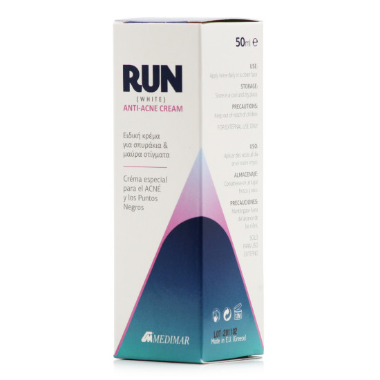 Medimar - Run (White) Anti-Acne Cream Κρέμα προσώπου για ακνεϊκές επιδερμίδες με μαύρα στίγματα - 50ml