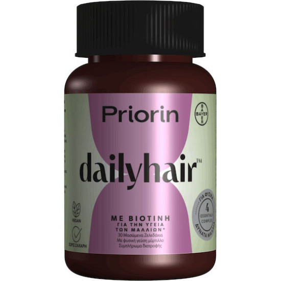 Bayer - Priorin DailyHair Gummies Συμπλήρωμα Διατροφής με Βιοτίνη για την Υγεία των Μαλλιών - 30 ζελεδάκια