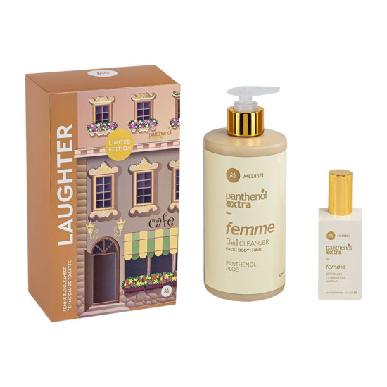 Medisei - Laughter Limited Edition Femme 3in1 Γυναικείο Αφρόλουτρο-Σαμπουάν - 500ml & Femme Άρωμα - 50ml