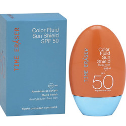 Medisei - Time Eraser Color Fluid Sun Shield Spf50 Λεπτόρρευστο Αντηλιακό Γαλάκτωμα Προσώπου με Χρώμα & Ματ Αποτέλεσμα - 50ml