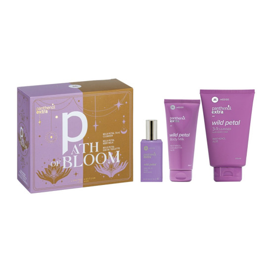 Medisei - Panthenol Extra Promo Path of Bloom Wild Petal 3 in 1 Cleanser Γυναικείο Αφρόλουτρο και Σαμπουάν - 200ml & Wild Petal Body Milk Γαλάκτωμα Σώματος - 100ml & Wild Petal Eau De Toilette Γυναικείο Άρωμα - 50ml 