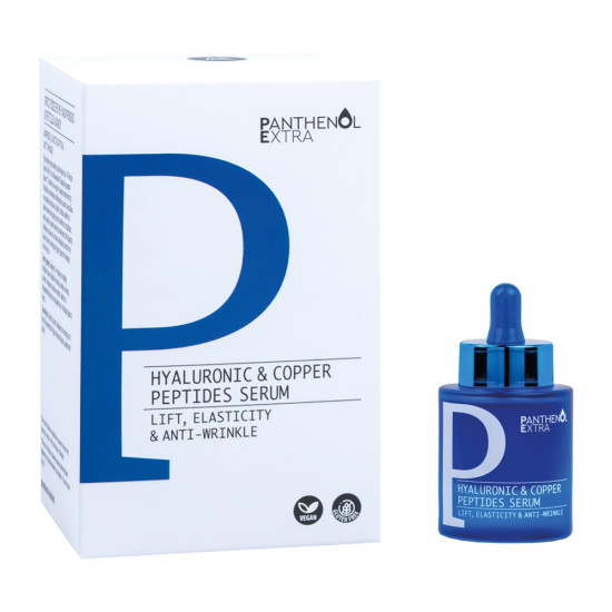 Medisei - Panthenol Extra Hyaluronic & Copper Peptides Serum Εξειδικευμένος Ορός Σύσφιξης με Υαλουρονικό Οξύ και Πεπτίδια Χαλκού - 30ml