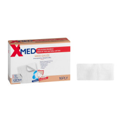 Medisei - Medi Gauze Αποστειρωμένες Γάζες Υδρόφιλες 3.5x7.5cm (18x29cm) 16ply - 10pcs