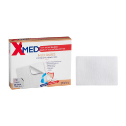 Medisei - Medi Gauze Αποστειρωμένες Υδρόφιλες Γάζες 7x10cm (35x38.5cm) 20ply - 10pcs