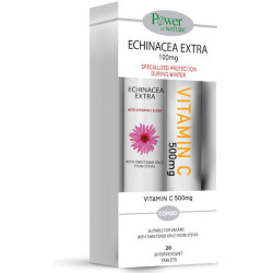 Power Health - Echinacea Extra με στέβια 24 αναβράζοντα δισκία & ΔΩΡΟ Βιταμίνη C 500mg - 20 αναβράζοντα δισκία