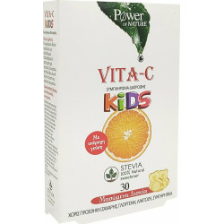 Power Health - Vita-C Kids Συμπλήρωμα Διατροφής με Βιταμίνη C Μόνο Για Παιδιά με Γλυκαντικό Από το Φυτό Stevia - 30 Μασώμενα Δισκία