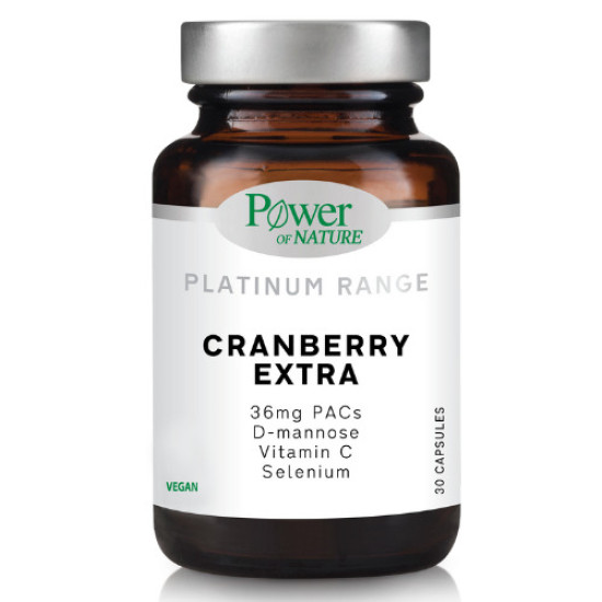 Power of Nature - Cranberry Extra 36mg PACs Συμπλήρωμα Διατροφής με Εκχύλισμα Κράνμπερι - 30 κάψουλες
