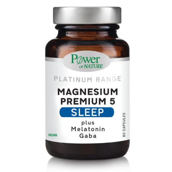 Power of Nature - Platinum Range Magnesium Premium 5 Sleep Συμπλήρωμα Διατροφής για την Βελτίωση της Ποιότητας του Ύπνου - 60caps