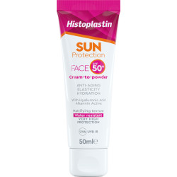 Histoplastin - Sun Protection Face Cream to Powder SPF50+ Αντηλιακή Κρέμα Προσώπου Χωρίς Χρώμα - 50ml