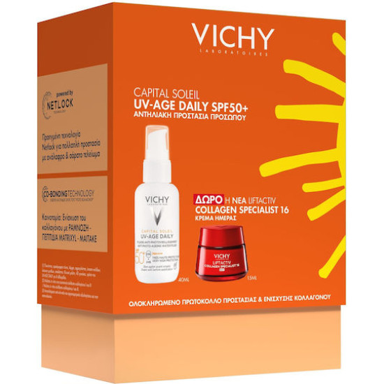 Vichy - Promo UV-Age Daily Spf50+ - 40ml & Δώρο Liftactiv Collagen Specialist 16 Day Cream - 15ml