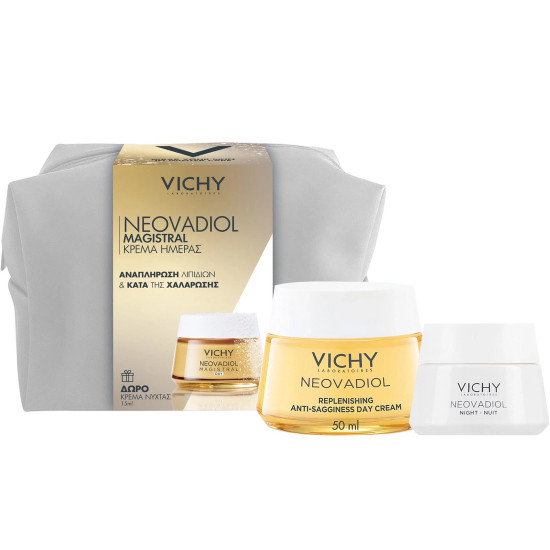 Vichy - Promo Neovadiol Magistral Post Menopause Replenishing Firming Anti-Sagginess Day Cream - 50ml & Δώρο Night Cream - 15ml & Δώρο Νεσεσέρ