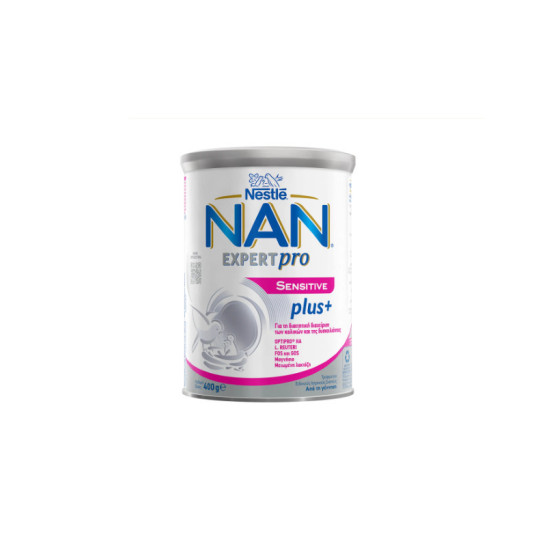 Nestle - NAN Expert Pro Sensitive plus+ Γάλα Ειδικού Σκοπού για τη Διαιτητική Διαχείριση των Κολικών και της Δυσκοιλιότητας Από τη Γέννηση - 400gr