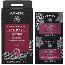 Apivita - Express Beauty Eye Mask Grape  Αντιρυτιδική Μάσκα Ματιών με Σταφύλι - 2x2ml