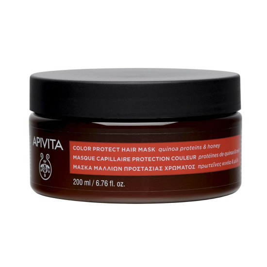 Apivita - Color Protect Μάσκα Μαλλιών Προστασίας Χρώματος με Πρωτεΐνες Κινόα & Μέλι - 200ml