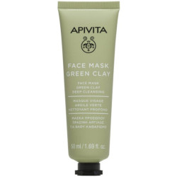 Apivita - Face Mask Green Clay Μάσκα Προσώπου για Βαθύ Καθαρισμό με Πράσινη 'Άργιλο - 50ml