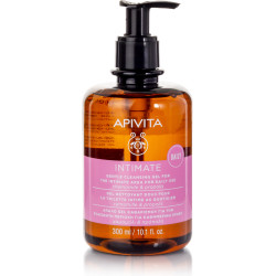 Apivita - Intimate Daily Απαλό Gel Καθαρισμού για την Ευαίσθητη Περιοχή για Καθημερινή Χρήση με χαμομήλι & πρόπολη με αντλία - 300ml