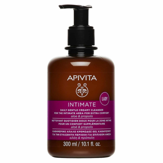 Apivita - Intimate Lady Απαλό Κρεμώδες Gel Καθαρισμού για την Ευαίσθητη Περιοχή με αλόη & πρόπολη - 300ml