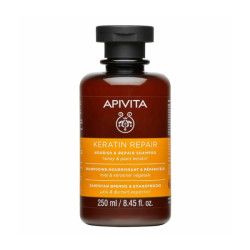 Apivita - Keratin Repair Shampoo Σαμπουάν Θρέψης & Επανόρθωσης με μέλι & φυτική κερατίνη - 250ml