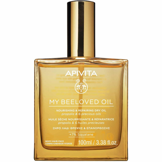 Apivita - My Beeloved Oil Nourishing & Repairing Dry Oil Βιολογικό Ξηρό Λάδι Θρέψης & Επανόρθωσης για Πρόσωπο, Μαλλιά και Σώμα - 100ml