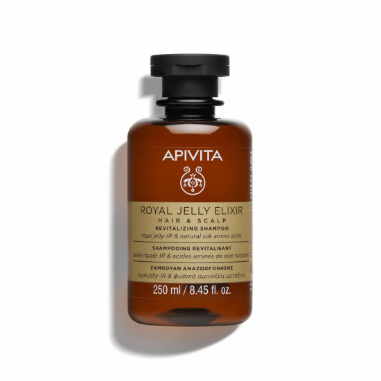 Apivita - Royal Jelly Elixir Hair & Sculp Revitalizing Shampoo Σαμπουάν Αναζωογόνησης με Βασιλικό Πολτό & Φυσικά Αμινοξέα Μεταξιού - 250ml