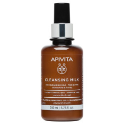 Apivita - Cleansing Milk Γαλάκτωμα καθαρισμού 3 σε 1 για πρόσωπο και μάτια με Χαμομήλι και Μέλι - 200 ml