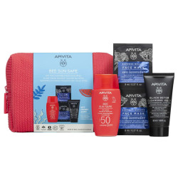 Apivita - Promo Bee Sun Safe Dry Touch Invisible Face Fluid Spf50 - 50ml & Δώρο Black Detox Cleansing Jelly - 50ml & Express Face Mask Sea Levander - 2x8ml & Δώρο Νεσεσέρ