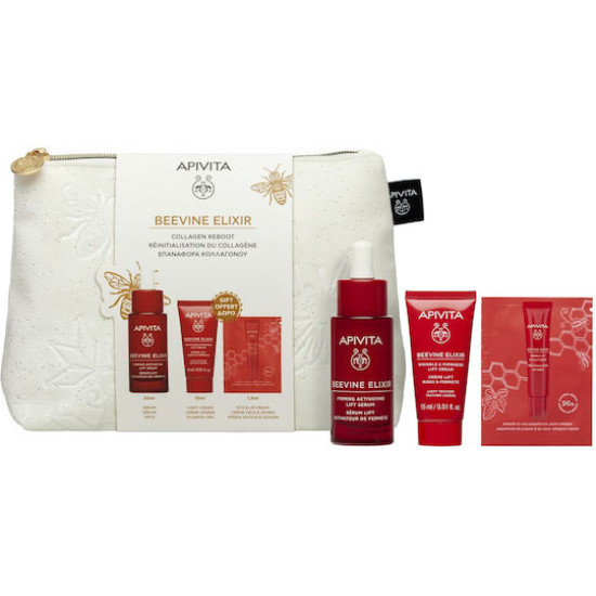Apivita - Promo Beevine Elixir Collagen Reboot Ορός Ενεργοποίησης Σύσφιξης & Lifting - 30ml & Δώρο Αντιρυτιδική Κρέμα για Σύσφιξη & Lifting Ελαφριάς Υφής - 15ml & Αντιρυτιδική Κρέμα για τα Μάτια & τα Χείλη - 1,5 ml & Νεσεσέρ