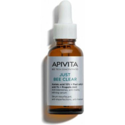 Apivita - Just Bee Clear Serum Azelaic Acid 10% Ορός με Αζελαϊκό Οξύ για Λείανση / Διόρθωση Ατελειών και Σημαδιών Ακμής - 30ml