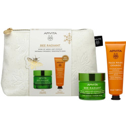 Apivita - Promo Bee Radiant Light Texture Κρέμα Προσώπου Ελαφριάς Υφής - 50ml Δώρο Μάσκα Προσώπου Πορτοκάλι για Λάμψη - 50ml