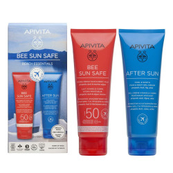 Apivita - Promo Travel Size Bee Sun Safe Hydra Fresh Face & Body Milk SPF50 Ενυδατικό Γαλάκτωμα για Πρόσωπο και Σώμα - 100ml & After Sun Gel-Cream Δροσιστική Κρέμα -Τζελ -100ml