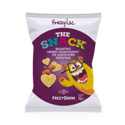 Frezyderm - Frezylac The Snack Organic Corn Hearts Salted Caramel Σνακ σε σχήμα Καρδιάς με Γεύση Αλατισμένη Καραμέλα - 30gr