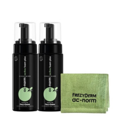 Frezyderm-Promo Ac-Norm Active Foam Plus for Acne Prone Skin 2x150ml & Δώρο Antibacterial Face Towel-1 Τεμάχιο