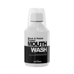 Frezyderm - Black & Polish Oxygen Mouthwash Στοματικό Διάλυμα με συνδυασμό Ενεργού Άνθρακα και Ενεργού Οξυγόνου - 250ml