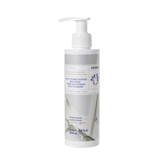 Korres - Multi Vitamin Miracle Serum για Πρόσωπο & Σώμα Ενυδατική Κρέμα με Γάλα Γαϊδούρας - 200ml