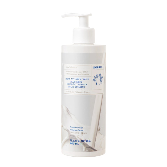 Korres - Multi Vitamin Miracle Serum για Πρόσωπο & Σώμα Ενυδατική Κρέμα με Γάλα Γαϊδούρας - 400ml