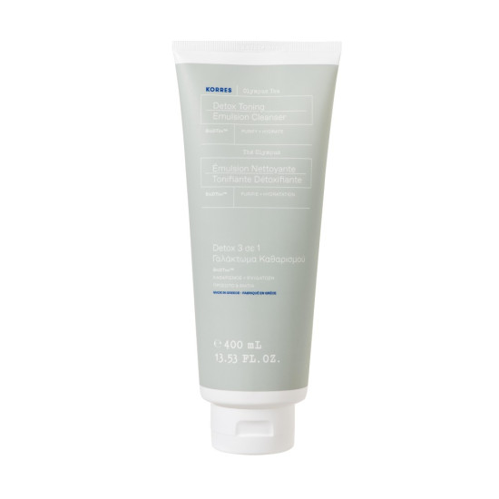 Korres - Olympus Tea Detox Toning 3 in 1 Cleanser Emulsion Γαλάκτωμα Καθαρισμού 3σε1 Προσώπου & Ματιών για Όλους τους Τύπους Επιδερμίδας - 400ml