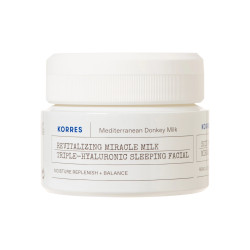Korres - Revitalizing Miracle Milk Triple-Hyaluronic Sleeping Facial Κρέμα Νυκτός για Ενυδάτωση & Θρέψη με Γάλα Γαϊδούρας - 40ml