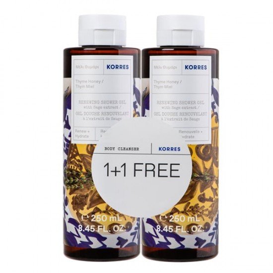 Korres - Thyme Honey Αφρόλουτρο Θυμάρι Μέλι (1+1 Δώρο) - 2x250ml