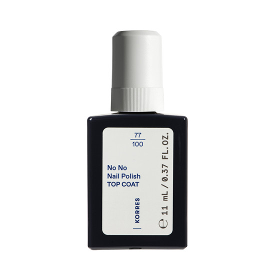 Korres - No No Nail Polish Top Coat Βερνίκι Υψηλής Φυσικής Περιεκτικότητας που Θωρακίζει το Χρώμα Μεγάλης Διάρκειας - 11ml