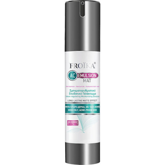 Froika - AC emulsion mat Σμηγματορυθμιστικό, ενυδατικό γαλάκτωμα για λιπαρό με τάση ακμής δέρμα - 40ml