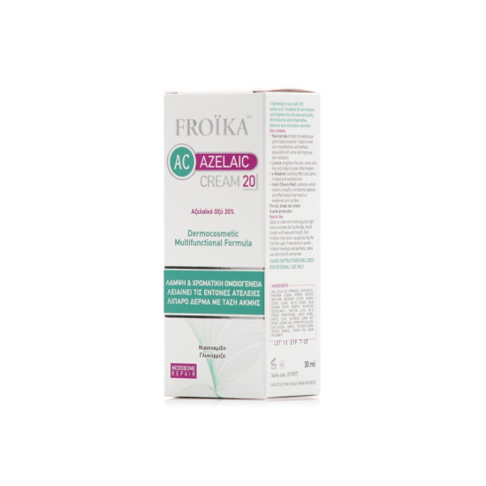 Froika - AC Azelaic Cream 20 Κρέμα Προσώπου με 20% Aζελαϊκό Oξύ - 30ml